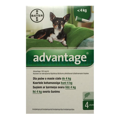 Advantage Small Dogs Over 0 - 10 Lbs - 4 Doses