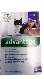 Advantage Large Cat over 10 Lbs - 4 Doses