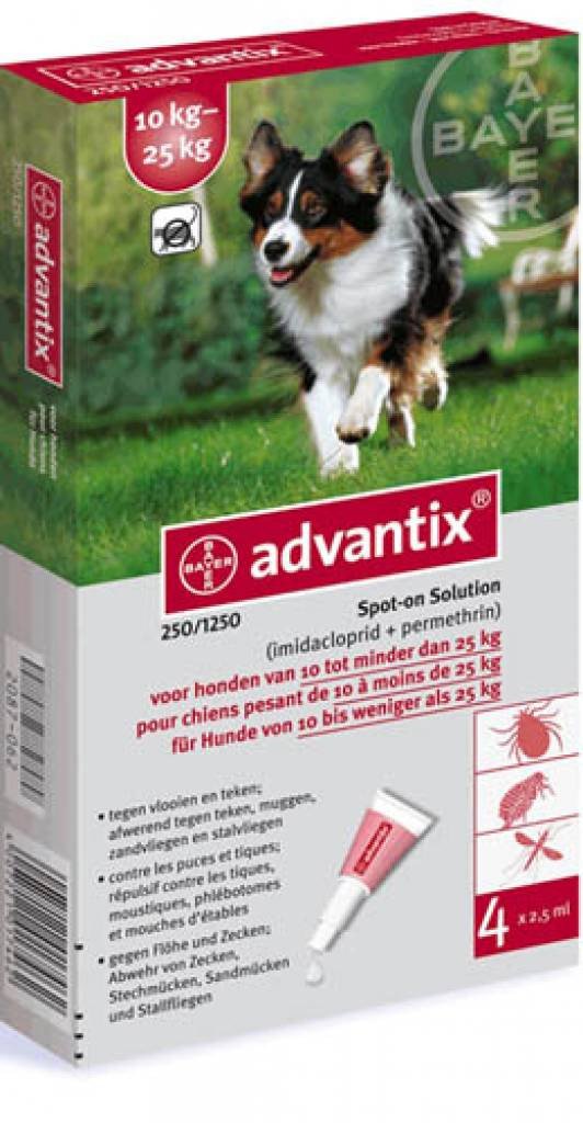 Advantix Medium Dogs 22 - 55 lbs - 4 Doses