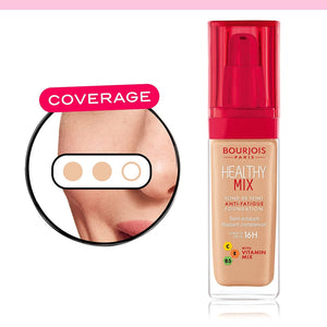 Bourjois Healthy Mix Anti-Fatigue Medium Coverage Liquid Foundation 52 Vanilla, 3ml