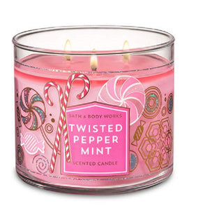 Bath & Body Works 3-Wick Scented Candle in Twisted Peppermint