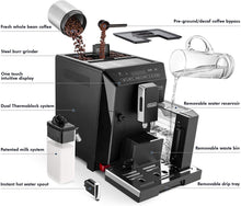 DeLonghi Eletta Black Cappuccino Top Digital Super Automatic Machine with LatteCrema System