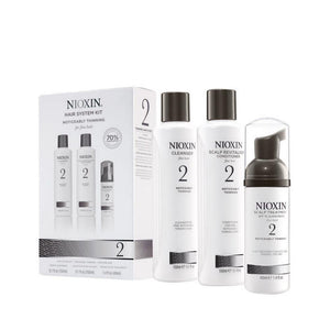 Nioxin System 2 Starter Kit for Fine Hair - Cleanser, Scalp Revitaliser, Scalp Treatment