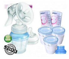 Philips Avent SCF330/12 Manual Natural Breast Pump + Large Bottle 9 fl oz