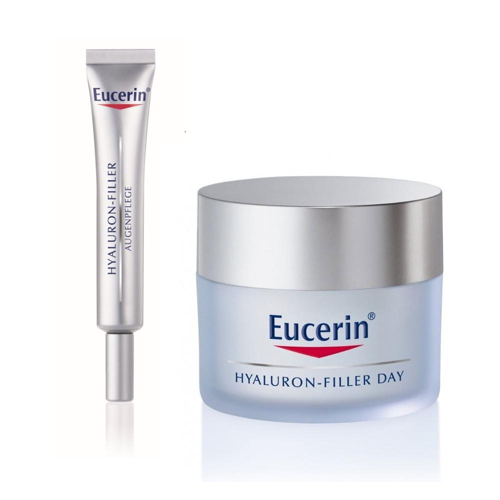 Eucerin Hyaluron Filler DAY Cream 1.7 fl oz + EYE Cream 0.5 fl oz SET